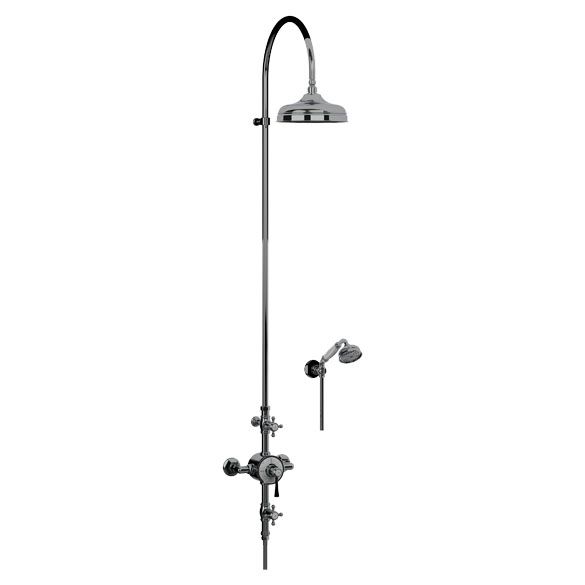 Horus Ascott Classic Collection - Complete Thermostatic Wall Shower with Ceramic Dial - Polished Nickel 65.745-NB