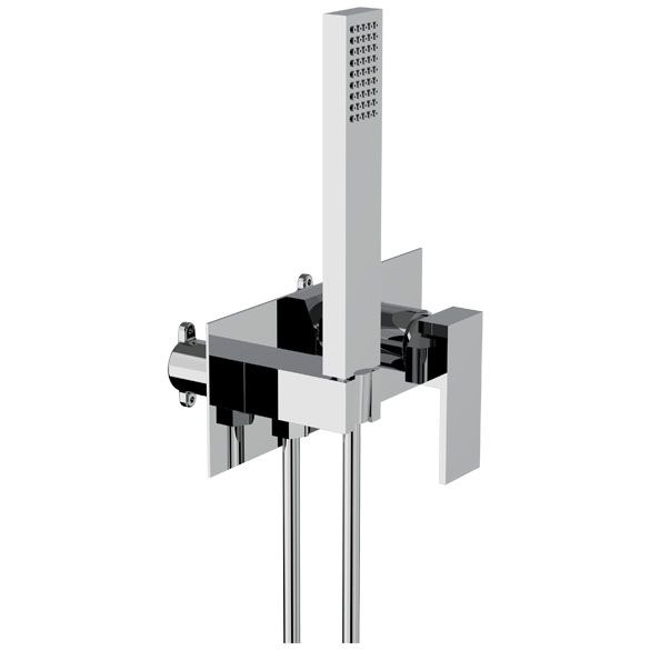 Horus Philae Equinox316 Collection - Wall-mounted Shower Mixer + Hand Shower + Flexible - Metal Gun 80.782.E2-CF
