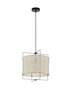 Eglo Bridekirk Μοντέρνο Κρεμαστό Φωτιστικό Μονόφωτο με Ντουί E27 σε Μαύρο Χρώμα 43292