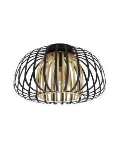 Eglo Encinitos Μοντέρνα Μεταλλική Πλαφονιέρα Οροφής με Ντουί E27 σε Μαύρο χρώμα 45cm 99664