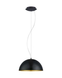 Eglo Gaetano Μοντέρνο Κρεμαστό Φωτιστικό Μονόφωτο Καμπάνα με Ντουί E27 σε Μαύρο Χρώμα 94935