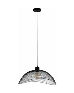 Eglo Pompeya Μοντέρνο Κρεμαστό Φωτιστικό Μονόφωτο Πλέγμα με Ντουί E27 σε Μαύρο Χρώμα 43305