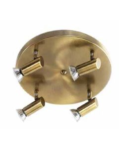 InLight Επιτοίχιο σποτ από μέταλλο σε οξυντέ απόχρωση 4XGU10 D:30cm 9075-4Φ-Οξυντέ