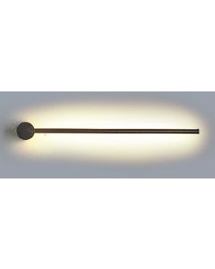 InLight Επιτοίχιο φωτιστικό LED 7W 3000K από μαύρο μέταλλο D:60cm 43014-Black