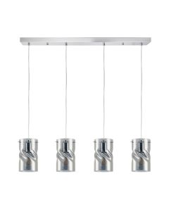 KQ S0616-4 TWIST SMOKEY PENDANT GLASS HOMELIGHTING 77-8183