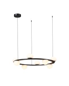 PDC 565-8 ΠΟΛΥΦΩΤΟ 8/Φ LED ΜΑΥΡΟ ΜΕ ΓΛΟΜΠΟΥΣ 8x7W 3000K 3300 LUM ARlight 0104589