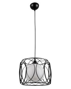 PDC 6078 BK 1/Φ ΜΑΥΡΟ ΚΥΚΛΙΚΟ ΣΧΕΔΙΟ & ΟΠΑΛΙΝΑ 1ΧΕ27 ARlight 0084490