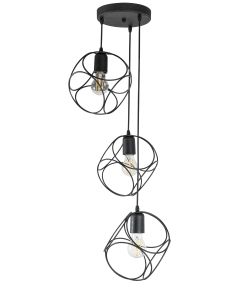 PDT 1247-3 BK 3/Φ ΜΕ ΚΡΕΜΑΣΤΟΥΣ ΜΑΥΡΟΥΣ ΚΥΚΛΟΥΣ 3ΧΕ27 ARlight 0103465