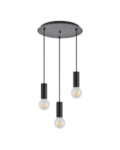 SE21-BL-4-3BL ADEPT TUBE Black Pendant+ HOMELIGHTING 77-8480