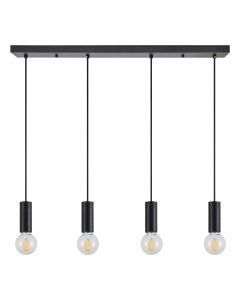SE21-BL-4-4BL ADEPT TUBE Black Pendant+ HOMELIGHTING 77-8482