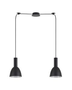 SE21-BL-4-BL2-MS2 ADEPT TUBE Black Pendant Black Metal Shade+ HOMELIGHTING 77-8550