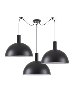 SE21-BL-4-BL3-MS40 ADEPT TUBE Black Metal Shade Pendant+ HOMELIGHTING 77-8499