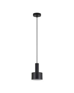 SE21-BL-4-MS1 ADEPT TUBE Black Pendant Black Metal Shade+ HOMELIGHTING 77-8540
