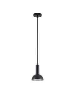 SE21-BL-4-MS3 ADEPT TUBE Black Pendant Black Metal Shade+ HOMELIGHTING 77-8554