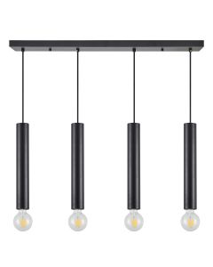 SE21-BL-5-4BL ADEPT TUBE BLACK Black Pendant+ HOMELIGHTING 77-8674