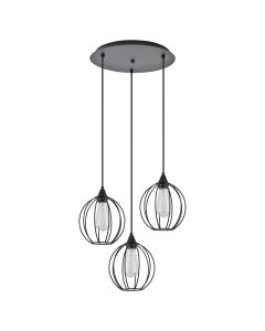 SE21-BL-B10-3BL-GR2 ADEPT PENDANT Black Metal Grid Pendant+ HOMELIGHTING 77-8757