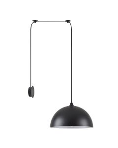 SE21-BL-B10-BL1W-MS40 ADEPT PENDANT Black Metal Shade Wall Lamp+ HOMELIGHTING 77-8889