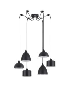 SE21-BL-B10-BL6-MS12 ADEPT FLEX Black Metal Shade Pendant+ HOMELIGHTING 77-8958