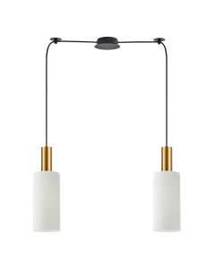 SE21-GM-4-BL2-GL3 ADEPT TUBE Gold Matt Pendant White Glass+ HOMELIGHTING 77-8655