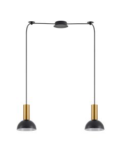 SE21-GM-4-BL2-MS3 ADEPT TUBE Gold Matt Pendant Black Metal Shade+ HOMELIGHTING 77-8648