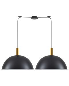 SE21-GM-4-BL2-MS50 ADEPT TUBE Gold Matt Pendant Black Metal Shade+ HOMELIGHTING 77-8595