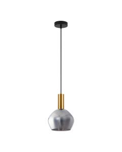 SE21-GM-4-GL2 ADEPT TUBE Gold Matt Pendant Smoked Glass+ HOMELIGHTING 77-8581