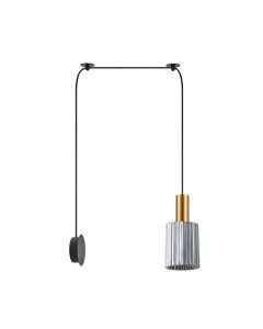 SE21-GM-4-NM1W-GL1 ADEPT TUBE Gold Matt Wall Lamp Smoked Glass+ HOMELIGHTING 77-8832