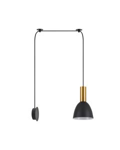 SE21-GM-4-NM1W-MS2 ADEPT TUBE Gold Matt Wall Lamp Black Metal Shade+ HOMELIGHTING 77-8830