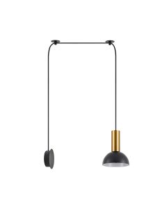 SE21-GM-4-NM1W-MS3 ADEPT TUBE Gold Matt Wall Lamp Black Metal Shade+ HOMELIGHTING 77-8831
