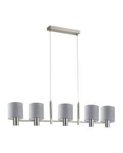 SE21-NM-120-SH1 ADEPT NICKEL MATT PENDANT GREY SHADE+ HOMELIGHTING 77-8291