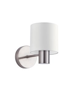 SE21-NM-16-SH1 ADEPT NICKEL MATT WALL LAMP WHITE SHADE+ HOMELIGHTING 77-8299