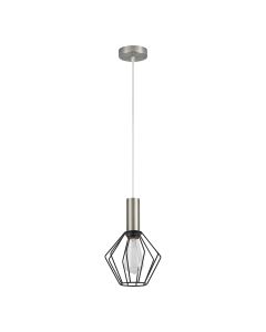 SE21-NM-4-GR1 ADEPT TUBE Nickel Matt Pendant Black Metal Grid+ HOMELIGHTING 77-8435