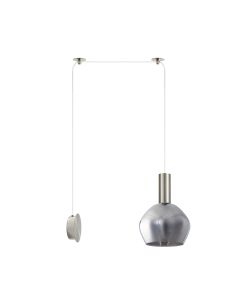 SE21-NM-4-NM1W-GL2 ADEPT TUBE Nickel Matt Wall Lamp Smoked Glass+ HOMELIGHTING 77-8805
