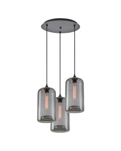 SE21-SM-19-30-3BL+ FEINT Smoked Glass Pendant+ HOMELIGHTING 77-8783