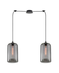 SE21-SM-19-30-BL2+ FEINT Smoked Glass Pendant+ HOMELIGHTING 77-8788