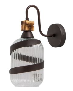 WLA 136 TR ΑΠΛΙΚΑ ΡΟΥΣΤΙΚ ΜΕ ΛΑΜΑ ΓΥΑΛΙ ΔΙΑΦΑΝΟ  1xΕ-27 40W ARlight 0308257