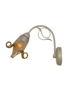 Απλίκα Επιτοίχια 1xE14 Κορμός Μπεζ-Χρυσή Πατίνα- Λευκό Γυαλί 1016-1W MOME Homelighting  77-3358