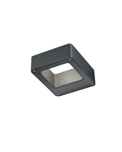 Απλίκα Επιτοίχια Ανθρακί 12xH4cm Εξ.Χώρου LED 3000Κ 4,5w 450lm Trio Lighting Reno 220760142