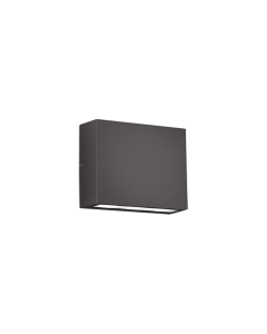 Απλίκα Επιτοίχια Ανθρακί Up-Down 14xH14cm Εξ.Χώρου IP54 LED 2x3w 3000K 2x340lm Trio Lighting Thames 229360242