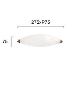 Απλίκα Μπάνιου Γυαλί  Σατινάτο/ Δέσιμο Χρώμιο, Μήκος 27,5cm Viokef Drop 422602