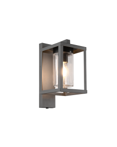 Επιτοίχιο Φαναράκι Ανθρακί με Αισθητήρα Μέρας-Νύχτας 16xH33cm 1xE27 Εξ.Χώρου IP44 Trio Lighting Lunga 212060142