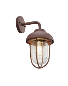 Επιτοίχιο Φαναράκι Εξ. Χώρου IP44 16xH33cm 1xE27 Χρώμα Σκουριάς Trio Lighting Duero 202760124