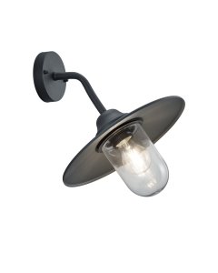 Επιτοίχιο Φωτιστικό με Καπέλο 30xH32cm Εξ.Χώρου IP44 1xE27 Ανθρακί Αλουμίνιο Trio Lighting Brenta 201760142