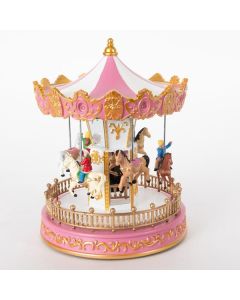 ΚΑΡΟΥΖΕΛ ΜΕ ΖΩΑΚΙΑ, ΡΟΖ, ΜΕ ΜΕΤΑΣΧΗΜΑΤΙΣΤΗ, ΜΕ ΜΟΥΣΙΚΗ ΚΑΙ ΚΙΝΗΣΗ, 18.2x18.2x23,5cm Eurolamp 600-46321