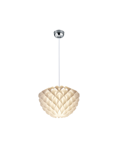Κρεμαστό Φωτιστικό Λευκό 50xH140cm Μονόφωτο 1xE27 Trio Lighting Tilia R30540101