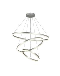 Κρεμαστό φωτιστικό LED 100W 3CCT by switch on base  D:60cm 6095-A-Silver