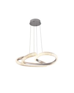 Κρεμαστό φωτιστικό LED 40W 3CCT by switch on base  σε χρώμιο D:60cm 6101-Chrome