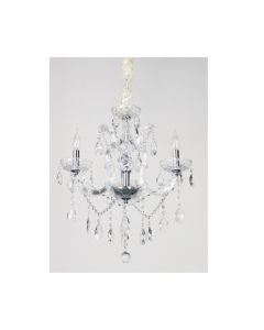Κρεμαστό φωτιστικό από χρώμιο μέταλλο γυαλί και κρύσταλλα 3XE14 D:45cm 5244-3-Χρώμιο