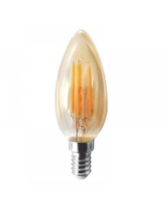 Λαμπήρας Filament Dimmable E14 C35 35x100mm 5w 2200K 400lm Μελί 220-240V 360° Inlight 7.14.05.20.1