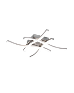 Πλαφονιέρα Οροφής 46x46xH7cm LED SMD 5w 4x600lm 4000k Νίεκλ Ματ Trio Lighting Route R62474407